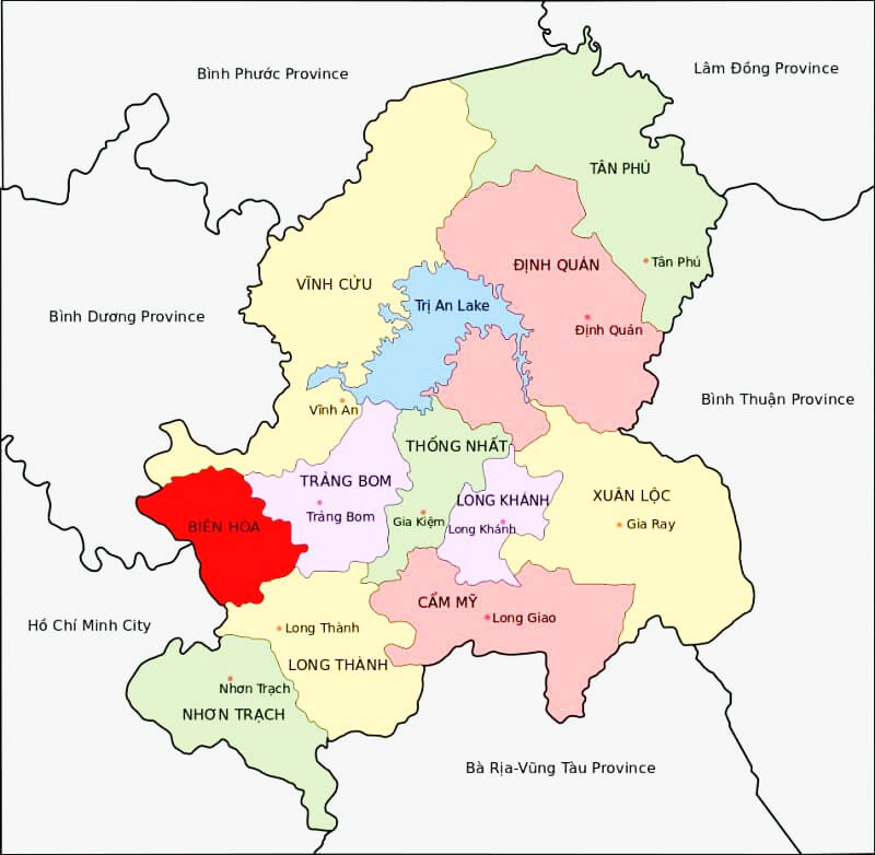 Bản đồ Biên Hòa Đồng Nai